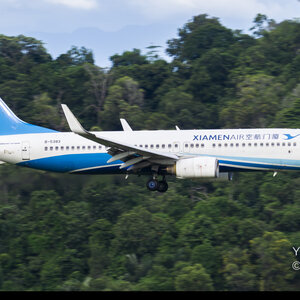 厦门航空降落亚庇